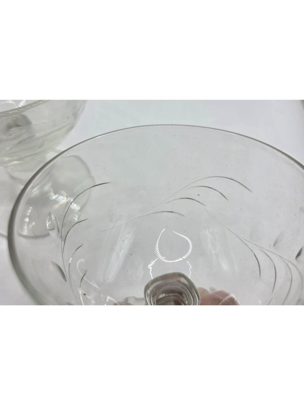 Vtg Heisey Southwind Collection Set Of 3 Cocktail Etched Glasses Coup Stemmed - Picture 3 of 8